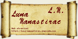 Luna Manastirac vizit kartica